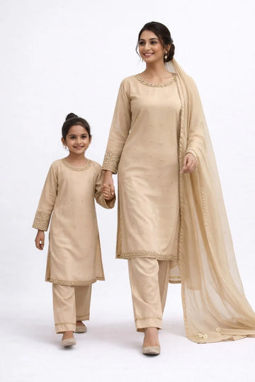 GOLD Embroidered | Chiffon Mother & Daughter Ready | to Wear Collection Regular priceSale price