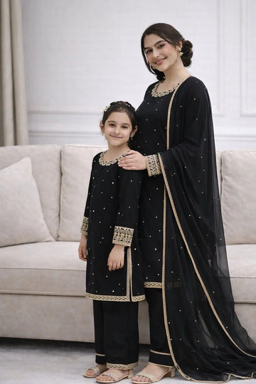 Black Embroidered | Chiffon Mother & Daughter Ready | to Wear Collection