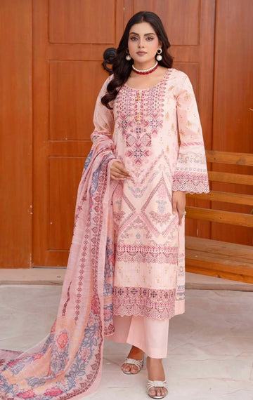 3 PC DESIGNER | EMBROIDERED PATCH WORK COTTON SUIT | WITH DUPATTA
