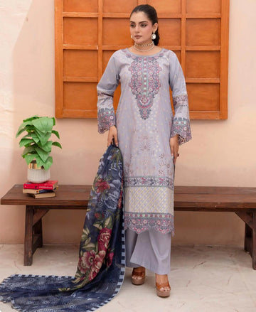 3 PC DESIGNER | EMBROIDERED PATCH WORK COTTON SUIT | WITH DUPATTA  Regular price
